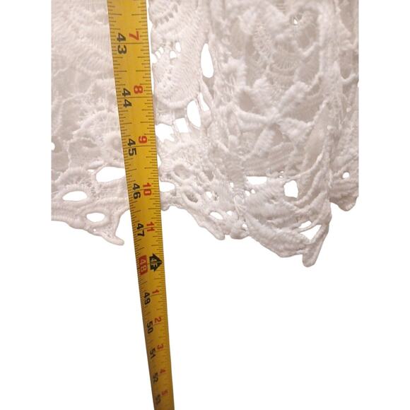 Wedding Dress Sz M Lined Simple Courthouse Elegant Rose Lace Long Sleeve Lined - Picture 15 of 16